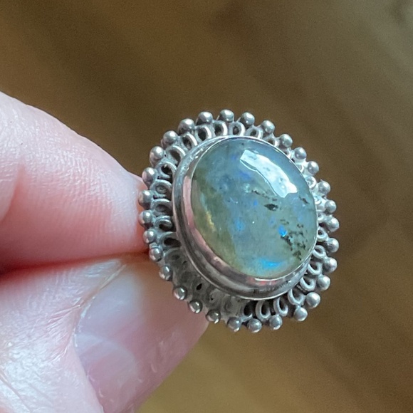 NWOT Sterling Silver 925 Labradorite ring Size US 8 - Picture 12 of 13